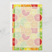 Patroon met citrusvruchten briefpapier (Voorkant / Achterkant)