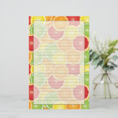 Patroon met citrusvruchten briefpapier (Staand voorkant)