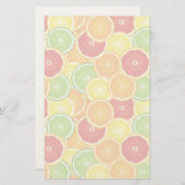 Patroon met citrusvruchten briefpapier (Voorkant / Achterkant)