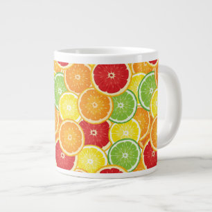 Patroon met citrusvruchten extra grote mok
