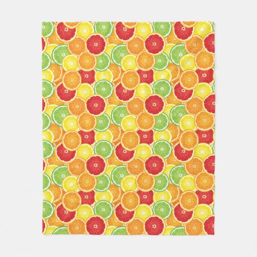 Patroon met citrusvruchten fleece deken (Voorkant)