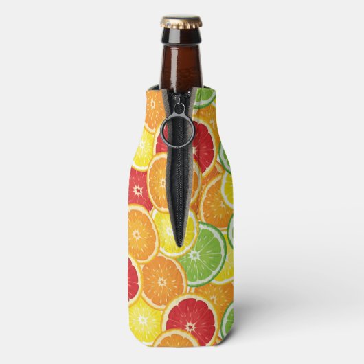 Patroon met citrusvruchten flesjeskoeler (Fles Achterkant)
