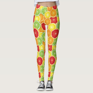 Patroon met citrusvruchten leggings