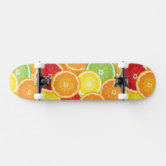 Patroon met citrusvruchten skateboard (Horizontaal)