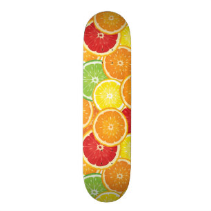Patroon met citrusvruchten skateboard