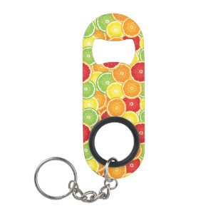 Patroon met citrusvruchten sleutelhanger flessenopener