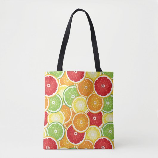 Patroon met citrusvruchten tote bag (Voorkant)