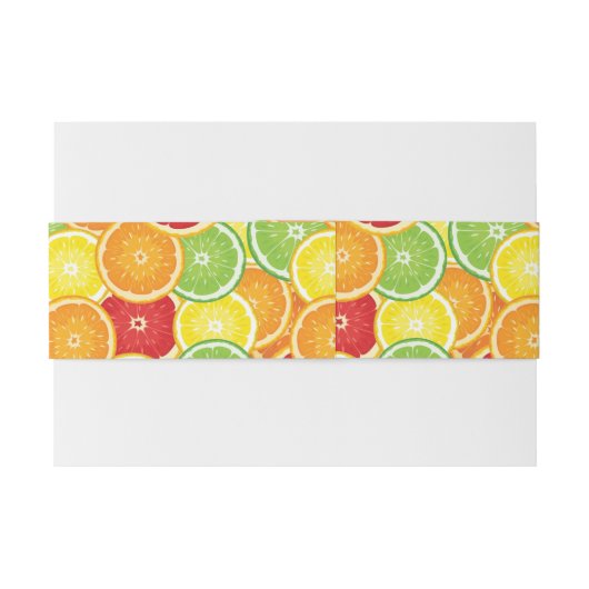 Patroon met citrusvruchten uitnodigingen wikkel (Achterkant Voorbeeld)
