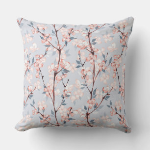Patroon met delicate lentesakura-bloemen kussen