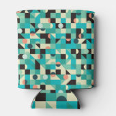  patroon met driehoeken en cirkels. blikjeskoeler (Achterkant)