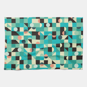 patroon met driehoeken en cirkels. theedoek