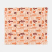 Patroon met drinken en tekst fleece deken (Voorkant (Horizontaal))