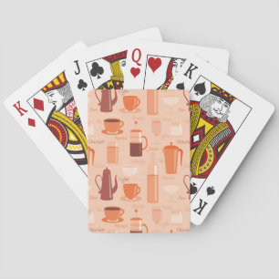Patroon met drinken en tekst pokerkaarten