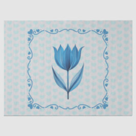 Patroon met een Blauwe Tissue Paper  Tissuepapier