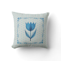 Patroon met een blauwe tulp