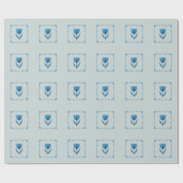 Patroon met een Blauwe Wikkelpapier  Cadeaupapier