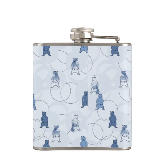 patroon met een grizzly beer heupfles (Achterkant)