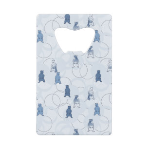 patroon met een grizzly beer kredietkaart flessenopener