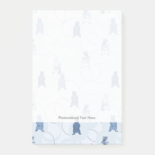 patroon met een grizzly beer post-it® notes (Voorkant)