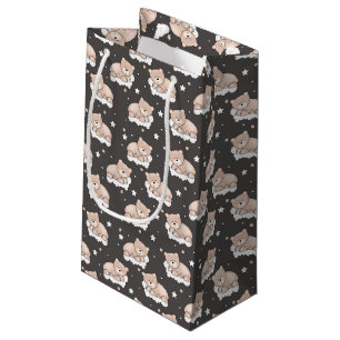 patroon met een klein beer slapen cadeauzakje