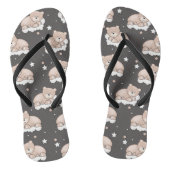 patroon met een klein beer slapen teenslippers (Voetbed)