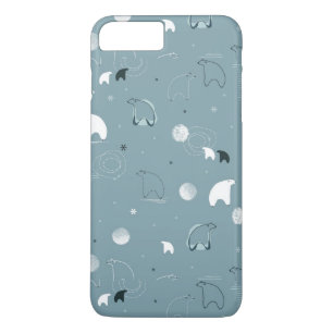patroon met een schattig polair iPhone 8 plus / 7 plus hoesje