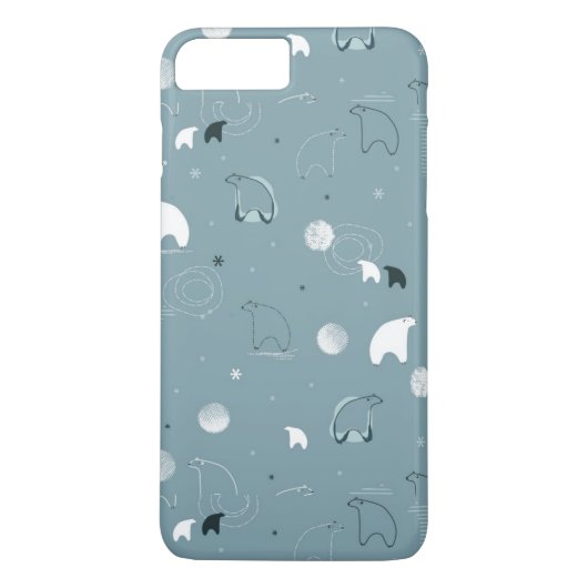 patroon met een schattig polair Case-Mate iPhone case (Achterkant)