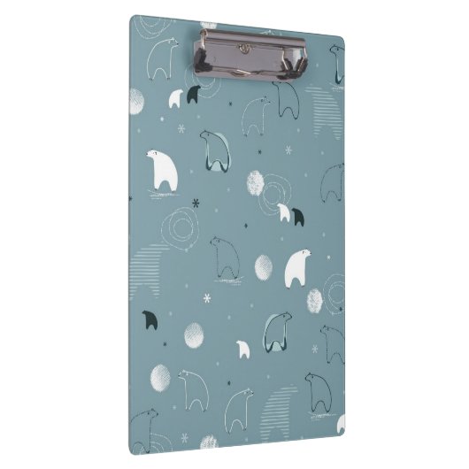 patroon met een schattig polair klembord (Rechts)