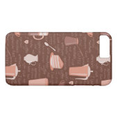 Patroon met elementen in verband met koffie Case-Mate iPhone case (Achterkant (Horizontaal))