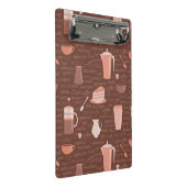 Patroon met elementen in verband met koffie mini klembord (Schuin)