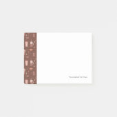 Patroon met elementen in verband met koffie post-it® notes (Voorkant)