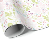patroon met florale weergave cadeaupapier (Rol Hoek)