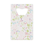 patroon met florale weergave kredietkaart flessenopener (Voorkant)