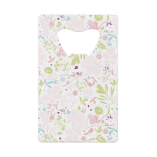 patroon met florale weergave kredietkaart flessenopener