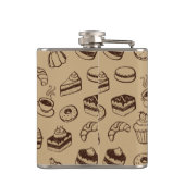 Patroon met gebak, desserts en bakkerij heupfles (Achterkant)