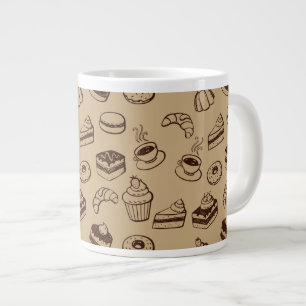 Patroon met gebak, desserts en bakkerij jumbo beker