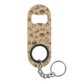 Patroon met gebak, desserts en bakkerij mini flessenopener (Achterkant)