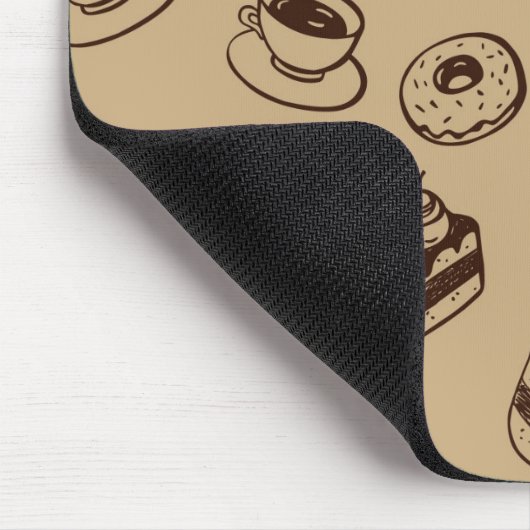 Patroon met gebak, desserts en bakkerij muismat (Hoek)