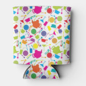 Patroon met gekleurde keukenspullen blikjeskoeler (Voorkant)