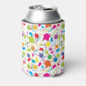 Patroon met gekleurde keukenspullen blikjeskoeler (Blikje Achterkant)