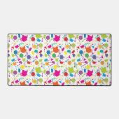 Patroon met gekleurde keukenspullen bureaumat (Voorkant)