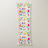 Patroon met gekleurde keukenspullen lichaamskussen (Voorkant Verticaal)