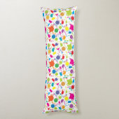 Patroon met gekleurde keukenspullen lichaamskussen (Achterkant (Verticaal))