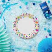 Patroon met gekleurde keukenspullen papieren bordje (Feest)