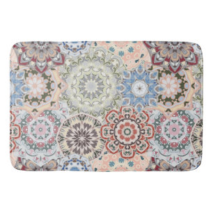 Patroon met gekleurde mandala badmat