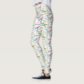 Patroon met gekleurde pennen leggings (Links)