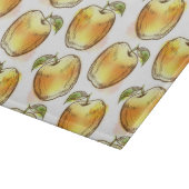 Patroon met gele appel snijplank (Hoek)