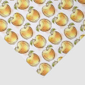 Patroon met gele appel tissuepapier (Detail)