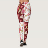 Patroon met gemengde harten en sleutels leggings (Achterkant)
