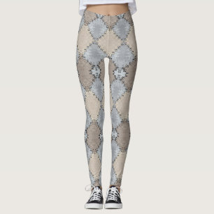 Patroon met gemuteerde aarde tonnen leggings